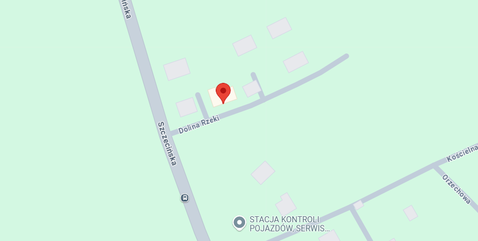 Mapa Google z punktem siedzimy zakładu